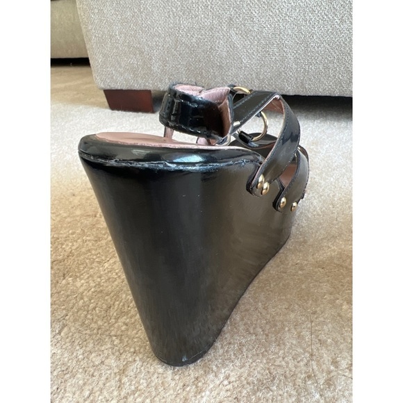 Red VALENTINO BLACK WEDGES - SIZE 10/40 - Picture 9 of 10